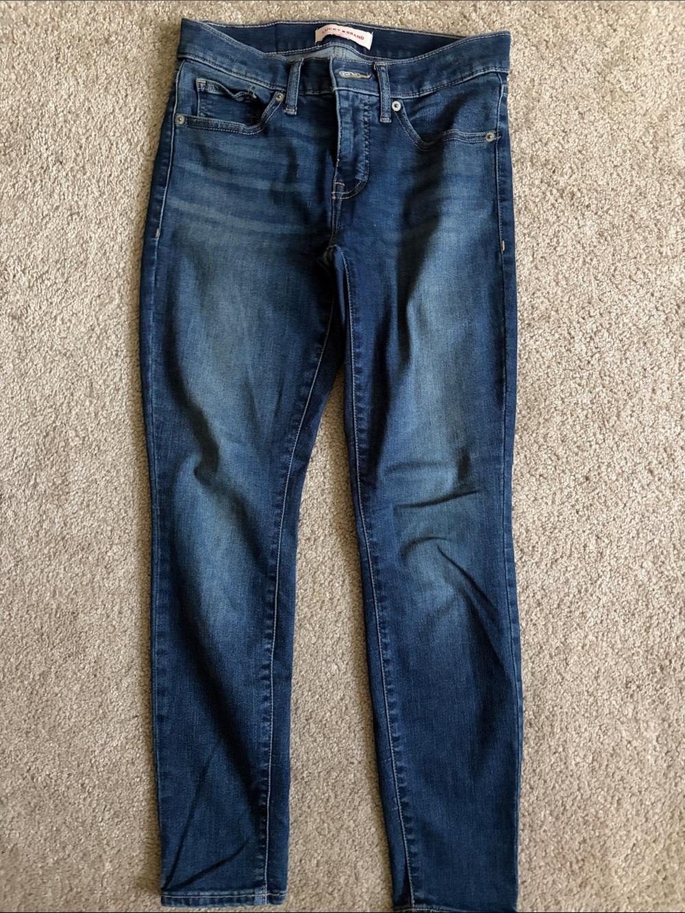 Lucky Brand Women's Skinny Jeans in Dark Blue Wash